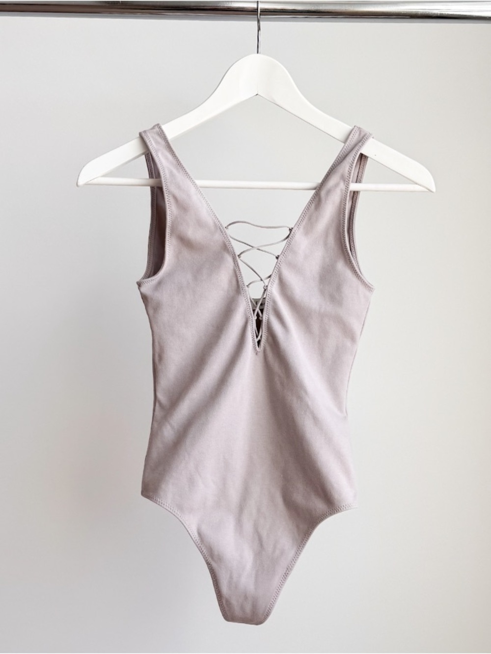 Aritzia Wilfred Free Lais Bodysuit S Mushroom Stone Fairycore Earthy